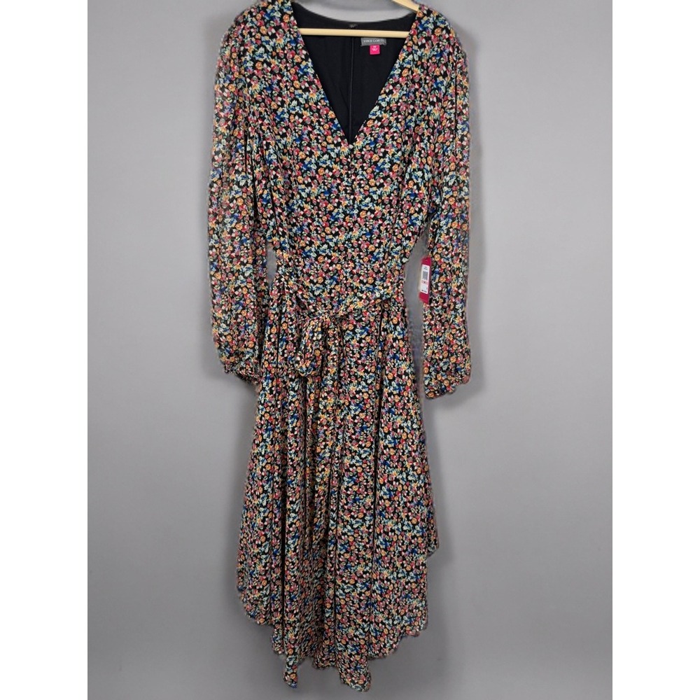 Vince Camuto Floral Hi-Low Wrap Dress 2X NWT Missing Button MSRP $139